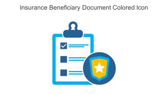 Insurance Beneficiary Document Colored Icon In Powerpoint Pptx Png And Editable Eps Format
