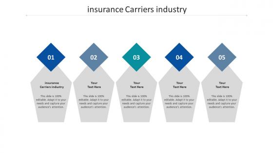 Insurance carriers industry ppt powerpoint presentation portfolio structure cpb