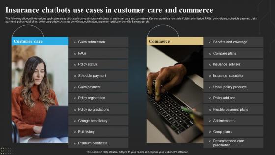 Insurance Chatbots Use Cases In Customer Care And Commerce Technology Deployment In Insurance