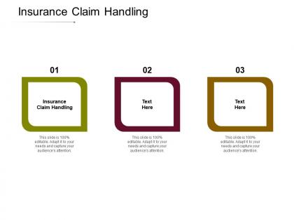 Insurance claim handling ppt powerpoint presentation themes cpb