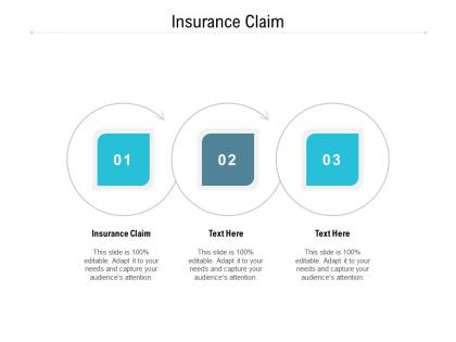 Insurance claim ppt powerpoint presentation model cpb
