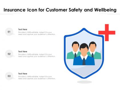 Insurance icon for customer safety and wellbeing