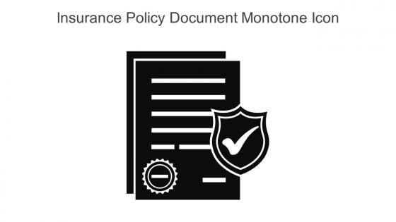 Insurance Policy Document Monotone Icon In Powerpoint Pptx Png And Editable Eps Format