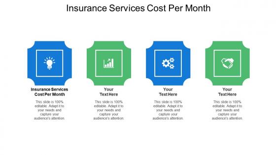 Insurance services cost per month ppt powerpoint presentation slides tips cpb