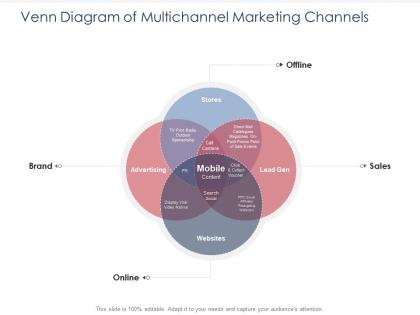 Integrated b2c marketing approach venn diagram of multichannel marketing channels ppt grid