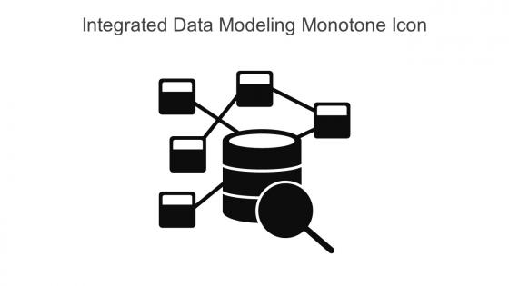 Integrated Data Modeling Monotone Icon In Powerpoint Pptx Png And Editable Eps Format