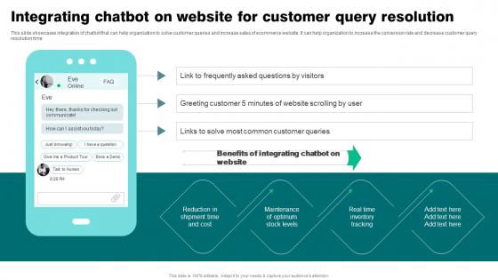 Integrating Chatbot On Website For Customer Strategies To Reduce Ecommerce