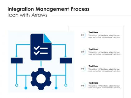 Integration management process icon with arrows