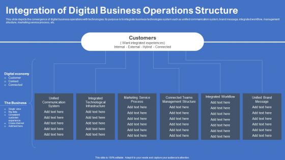 Integration Of Digital Business Operations Structure