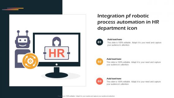 Integration Pf Robotic Process Automation In Hr Department Icon
