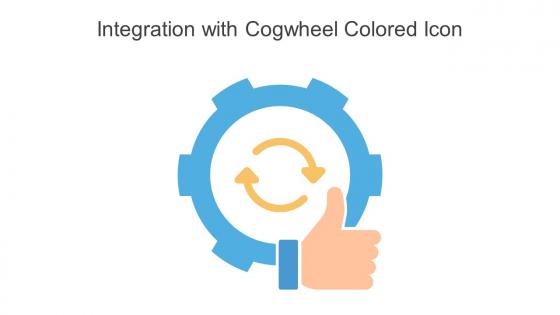 Integration With Cogwheel Colored Icon In Powerpoint Pptx Png And Editable Eps Format