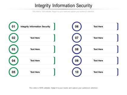 Integrity information security ppt powerpoint presentation show brochure cpb
