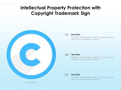 Intellectual property protection with copyright trademark sign