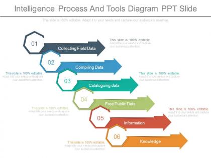 Intelligence process and tools diagram ppt slide