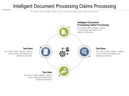 Intelligent document processing claims processing ppt powerpoint presentation cpb