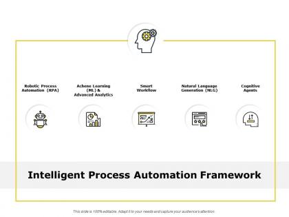 Intelligent process automation framework gears ppt powerpoint slides
