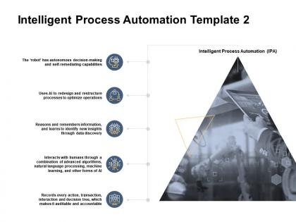 Intelligent process automation template humans resouce ppt powerpoint presentation file vector