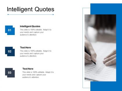 Intelligent quotes ppt powerpoint presentation inspiration example introduction cpb