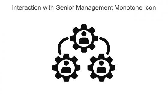 Interaction With Senior Management Monotone Icon In Powerpoint Pptx Png And Editable Eps Format