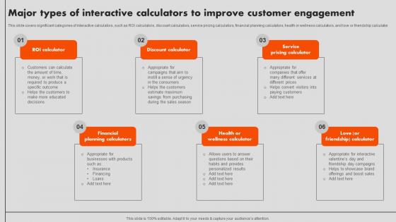 Interactive Marketing Major Types Of Interactive Calculators To Improve Customer