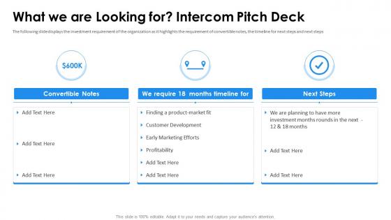 Intercom company investor funding what we are looking for intercom pitch deck