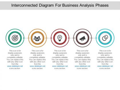 Interconnected diagram for business analysis phases example of ppt
