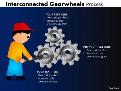 Interconnected gearwheels process 12