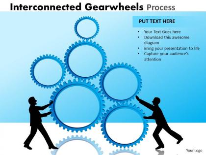 Interconnected gearwheels process 16