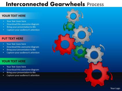 Interconnected gearwheels process 24