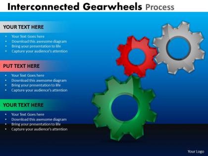 Interconnected gearwheels process 2