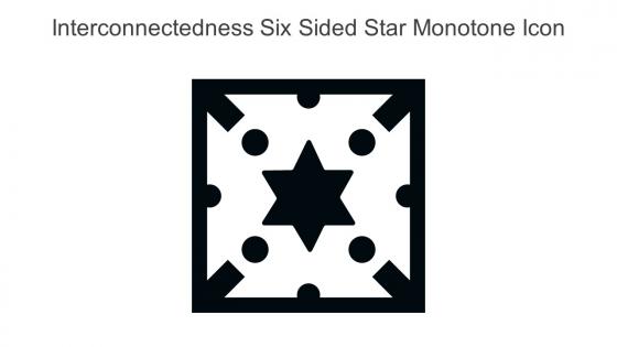 Interconnectedness Six Sided Star Monotone Icon In Powerpoint Pptx Png And Editable Eps Format