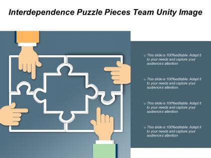Interdependence puzzle pieces team unity image