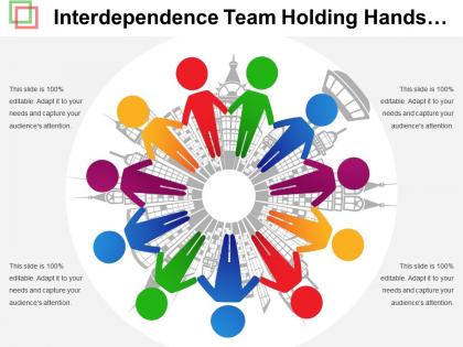 Interdependence team holding hands graphic