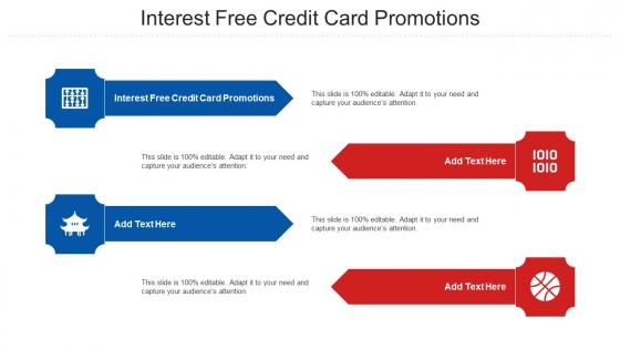 Interest Free Credit Card Promotions Ppt Powerpoint Presentation Infographic Cpb