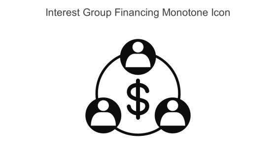 Interest Group Financing Monotone Icon In Powerpoint Pptx Png And Editable Eps Format
