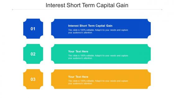 Interest Short Term Capital Gain Ppt Powerpoint Presentation Slides Outline Cpb