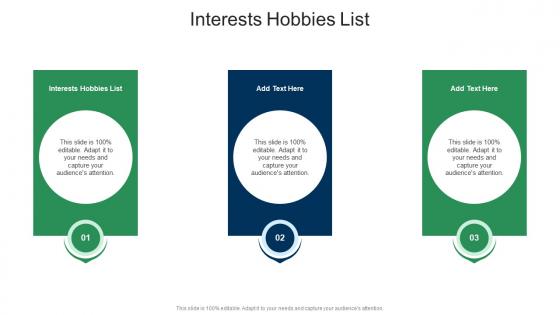 Interests Hobbies List In Powerpoint And Google Slides Cpb