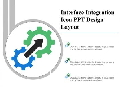 Interface integration icon ppt design layout