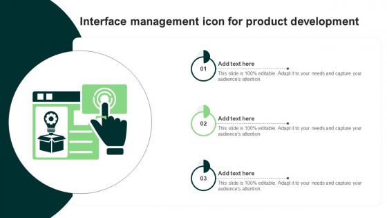 Interface Management Icon For Product Development