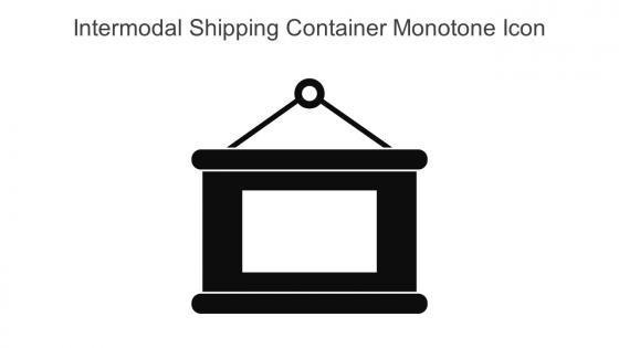 Intermodal Shipping Container Monotone Icon in powerpoint pptx png and editable eps format
