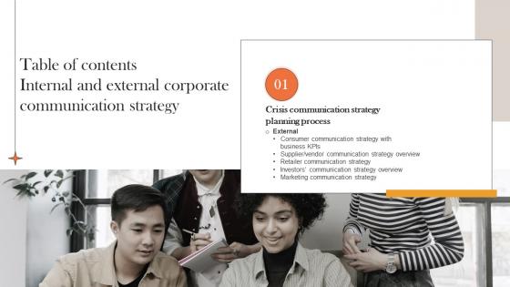 Internal And External Corporate Communication Strategy Table Of Contents