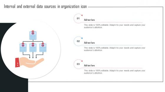 Internal And External Data Sources In Organization Icon
