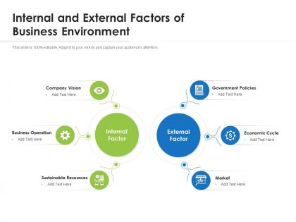 Internal and external factors of business environment