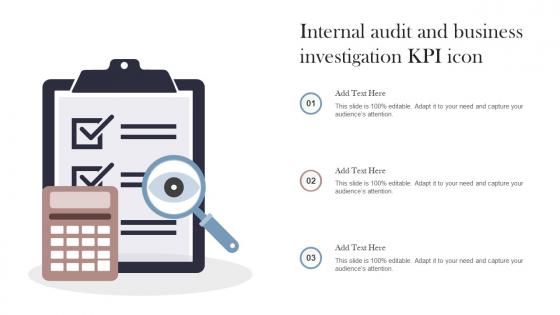 Internal Audit And Business Investigation KPI Icon