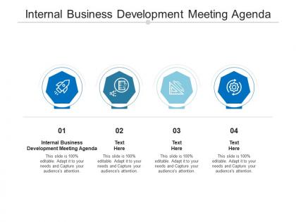 Internal business development meeting agenda ppt powerpoint presentation pictures guidelines cpb