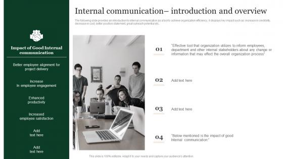 Internal Communication Introduction And Overview Public Relation Communication