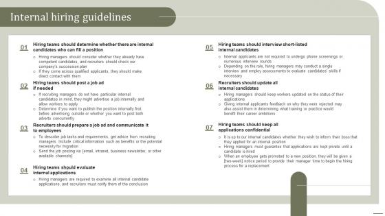 Internal Hiring Guidelines Internal Talent Acquisition Handbook