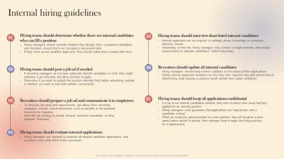 Internal Hiring Guidelines Quick Handbook For Internal Mobility