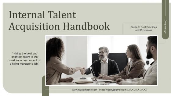 Internal Talent Acquisition Handbook Powerpoint Presentation Slides HB