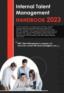 Internal Talent Management Handbook HB